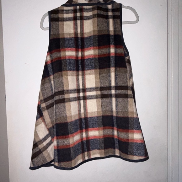 Altar'd State Plaid Vest - Red, Black, Cream - Picture 4 of 4
